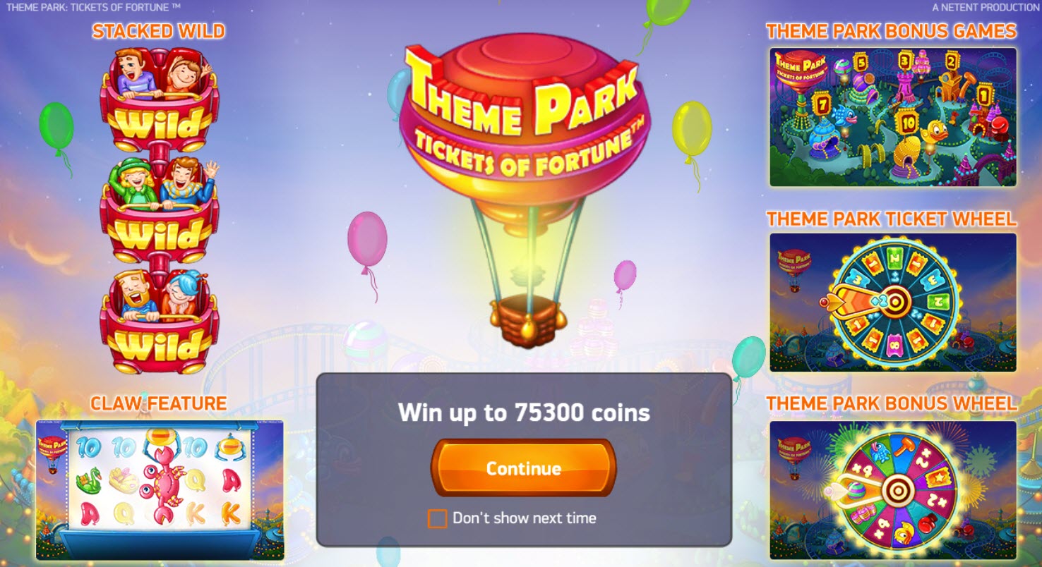 Theme Park Tickets of Fortune Online Slot Game